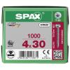 SPAX 0201010400305 R 88093 Ruko m.Spitze/T-STAR šroub do dřeva 4 mm 30 mm T-STAR plus ocel WIROX 1000 ks