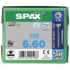 SPAX 0197000600603 R 88091 Senkkopf T-STAR TG šroub se zápustnou hlavou 6 mm 60 mm T-STAR plus nerezová ocel A2 100 ks