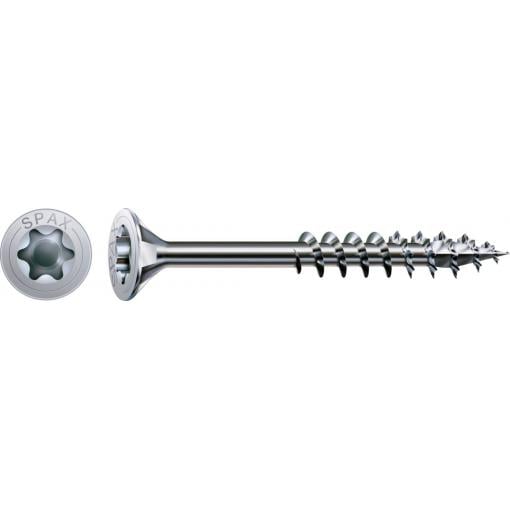 SPAX 880910190060110 R 88091 Senkkopf/T-STAR TG šroub se zápustnou hlavou 6 mm 110 mm Torx, vnitřní korunka šestihranná ocel galvanizováno zinkem 100 ks