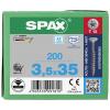 SPAX 0197000350353 R 88091 Senkkopf T-STAR TG šroub se zápustnou hlavou 3.5 mm 35 mm T-STAR plus nerezová ocel A2 200 ks
