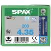 SPAX 0197000400353 R 88091 Senkkopf T-STAR TG šroub se zápustnou hlavou 4 mm 35 mm T-STAR plus nerezová ocel A2 200 ks