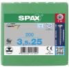 SPAX 1197000350253 R 88091 Senkkopf T-STAR šroub se zápustnou hlavou 3.5 mm 25 mm T-STAR plus nerezová ocel A2 200 ks