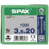 SPAX 1191010350205 R 88091 Senkkopf/T-STAR šroub se zápustnou hlavou 3.5 mm 20 mm T-STAR plus ocel WIROX 1000 ks