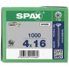 SPAX 880910100040016 R 88091 Senkkopf/T-STAR šroub se zápustnou hlavou 4 mm 16 mm Torx, vnitřní korunka šestihranná ocel galvanizováno zinkem 1000 ks