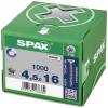 SPAX 880910100040025 R 88091 Senkkopf/T-STAR šroub se zápustnou hlavou 4 mm 25 mm Torx, vnitřní korunka šestihranná ocel galvanizováno zinkem 1000 ks