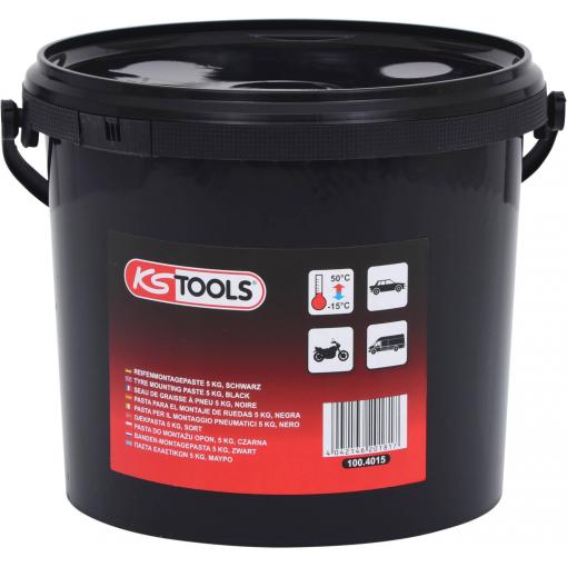 Montážní pasta na pneumatiky 5 kg, černá KS Tools 100.4015
