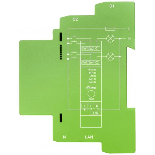 Shelly Shelly Pro Dimmer 2PM relé na DIN lištu Bluetooth, Wi-Fi