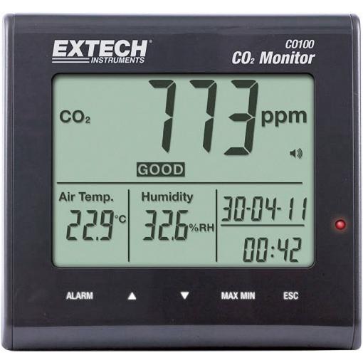 Extech CO100 měřič oxidu uhličitého (CO2), 0 - 9999 ppm