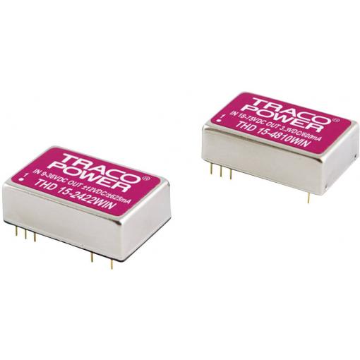 TracoPower THD 15-2423WIN DC/DC měnič napětí do DPS 24 V/DC 15 V/DC, -15 V/DC 500 mA 15 W Počet výstupů: 2 x Obsah 1 ks
