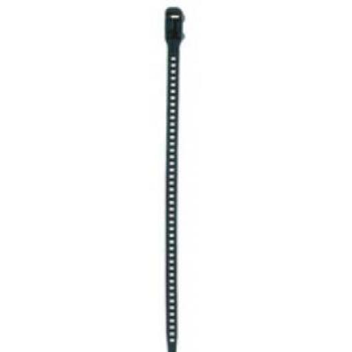 HellermannTyton 115-11269, SRT26011, stahovací pásky, 11 mm, 260 mm, černá, rozpojitelná, velmi flexibilní, se zpětnou smyčkou, 1 ks