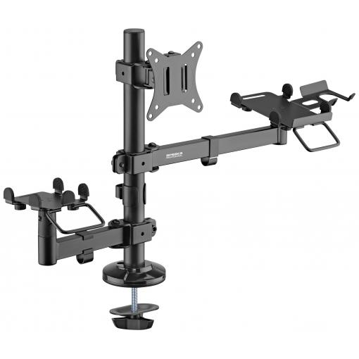 SpeaKa Professional držák na stůl pro monitor SP-POS-200 1 Displej: (s) 43,2 cm (17) - 81,3 cm (32) černá Držák pro POS terminál + tiskárna, naklápěcí,