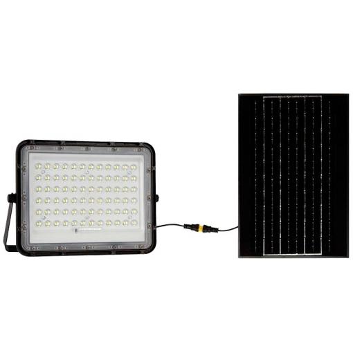 V-TAC VT-120W LED reflektor, solární modul 15 W, neutrální bílá, černá, 7826