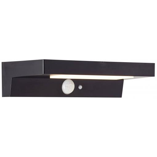 Brilliant Barker G40415/06 venkovní solární nástěnné osvětlení s PIR senzorem LED 3 W černá