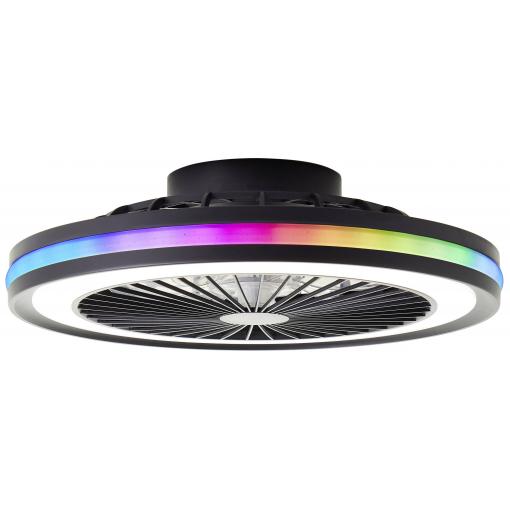 Brilliant G99280/06 Palmero LED stropní světlo s ventilátorem LED modul 40 W černá