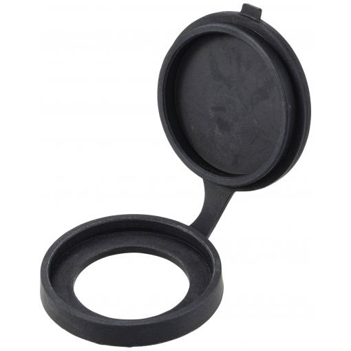 TRU COMPONENTS TC-11980472 Ochranná krytka pro vestavnou zásuvku Ø 22 mm IP65 černá 43 x 7.2 Množství: 1 ks