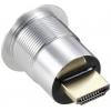 TRU COMPONENTS TC-11980448 Zásuvka HDMI panelového adaptéru HDMI zásuvka HDMI zástrčka stříbrná Pólů: 1 Množství: 1 ks