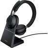 Jabra Evolve2 65 MS Headset otevřená (On Ear) Bluetooth® stereo černá regulace hlasitosti, Indikátor nabití, Vypnutí zvuku mikrofonu telefon