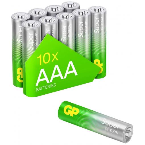 GP Super mikrotužková baterie AAA alkalicko-manganová 1.5 V 10 ks