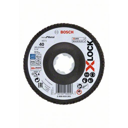 Bosch Accessories 2608619201 lamelový kotouč Průměr 125 mm Zrnitost=40 1 ks