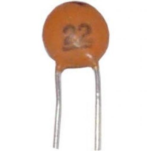 Keramický kondenzátor 22 pF / 50 V, RM=5