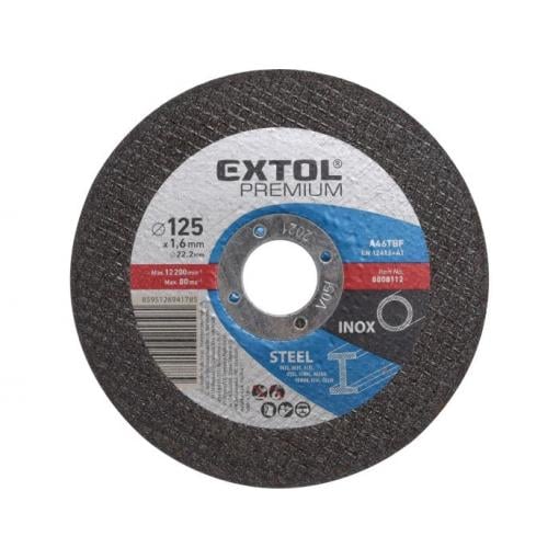 Řezný kotouč na ocel a nerez Extol Premium 125 × 1,6 × 22,2 mm