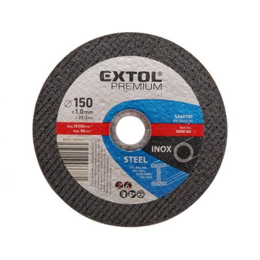 Řezný kotouč na ocel a nerez Extol Premium 150×1,0×22,2 mm