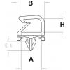 Miniaturní držák kabelu KSS KWS1308 (28530c680), 5,8 mm, (A x B x H) 12,7 x 17,2 x 8,5 mm