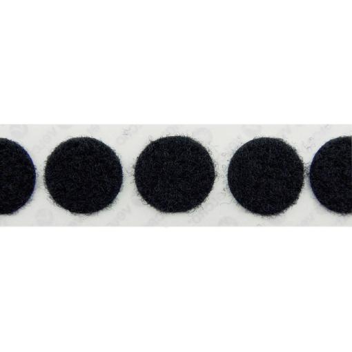 VELCRO® E20101933011425 kulaté suché zipy, lepicí, flaušová část, (Ø) 19 mm, černá, 1120 ks