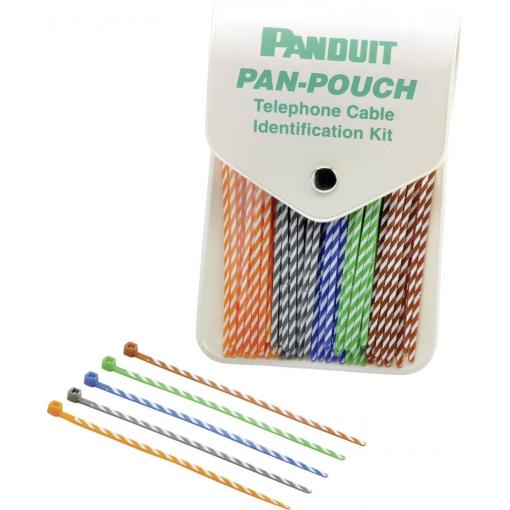 Panduit PP5X50F, PP5X50F, stahovací pásky, 2.50 mm, 102 mm, modrá, oranžová, zelená, hnědá, šedá, s barevným označením, 250 ks