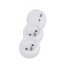 Solight rozbočka s USB A+C nabíječkou, 2 x 10A, bílá - P100USBC