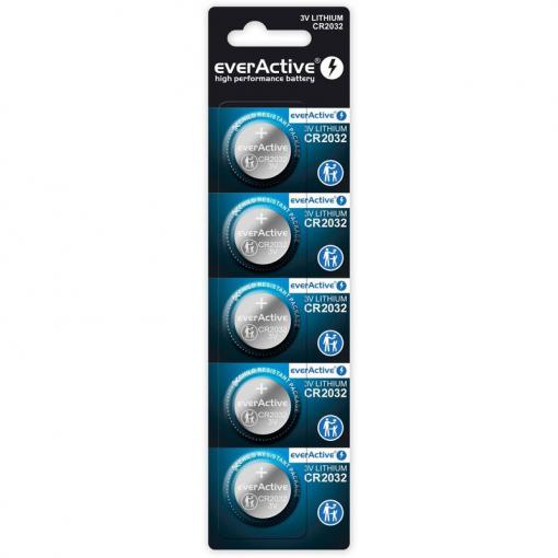Baterie everActive CR2032 3V lithium cena za balení 5 ks