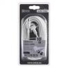 Anténní kabel EMOS SB3110, bílý, stíněný, 10m, úhlový konektor