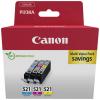Canon Ink CLI-521 originál kombinované balení azurová, purppurová, žlutá 2934B015