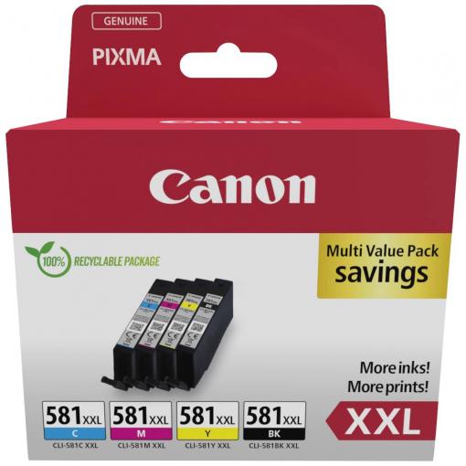 Canon Ink CLI-581 XXL originál kombinované balení černá, azurová, purppurová, žlutá 1998C007