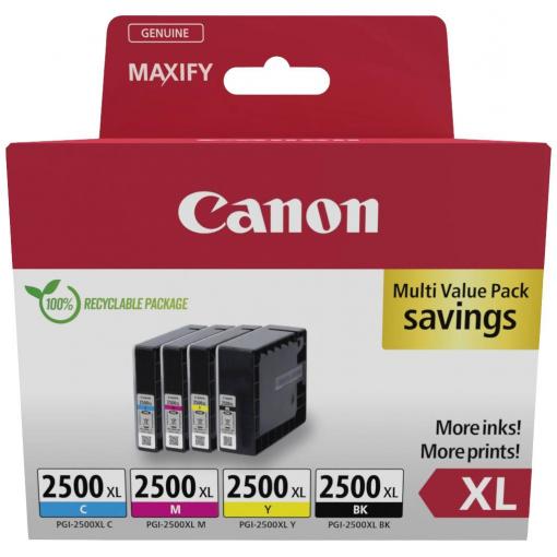 Canon Ink PGI-2500 XLBKCMY originál kombinované balení černá, azurová, purppurová, žlutá 9254B010