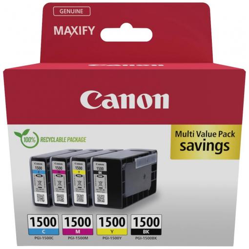 Canon Ink PGI-1500 BKCMY originál kombinované balení černá, azurová, purppurová, žlutá 9218B006