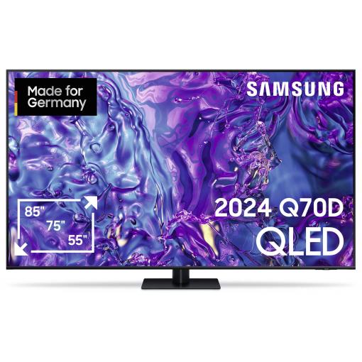Samsung QLED 4K Q70D QLED TV, 189 cm 75 palec, D (A - G), CI+, DVBT2 HD, QLED, Smart TV, UHD, WLAN, černá