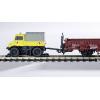 Carson Modellsport 500504146 MB Unimog U406 Zweiwegefahrzeug 1:87 RC model nákladního automobilu elektrický silniční model vč. akumulátorů, nabíječky a baterie