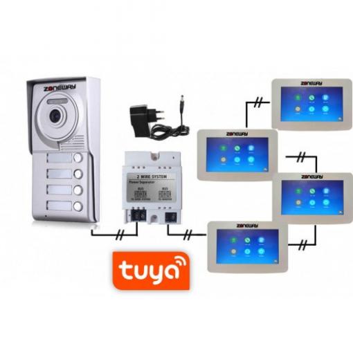Set WIFI P2P TUYA videozvonku | ZONEWAY ZW-777 + ZW-702-4