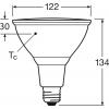 LEDVANCE 4099854067822 LED Energetická třída (EEK2021) F (A - G) E27 Par 38 14 W = 120 W teplá bílá (Ø x v) 122 mm x 122 mm 1 ks