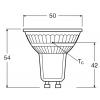 OSRAM HOMELIGHTING 4058075055155 LED Energetická třída (EEK2021) F (A - G) GU10 žárovka 4.3 W = 50 W neutrální bílá (Ø x v) 50 mm x 50 mm 1 ks