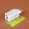 Hama USB nabíječka, USB Power Delivery (USB-PD) , 1x USB A , 2x USB-C®, 65.00 W, Dodávka energie, bílá