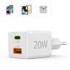 Hama USB nabíječka, Rychlonabíječka, USB Power Delivery (USB-PD) , 1x USB-C®, 1x USB A , 20.00 W, Dodávka energie, QC 3.0, bílá