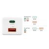 Hama USB nabíječka, USB Power Delivery (USB-PD) , 1x USB A , 1x USB-C®, 45.00 W, Dodávka energie, bílá