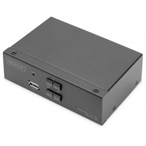 Digitus DS-12851 1 + 2 porty přepínač KVM DisplayPort 3840 x 2160 Pixel