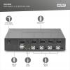 Digitus DS-12891 1 + 4 porty přepínač KVM DisplayPort 3840 x 2160 Pixel