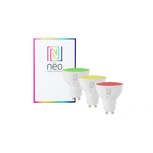Smart LED žárovka GU10 4,8W RGB+CCT IMMAX NEO 07777C ZigBee Tuya sada 3ks