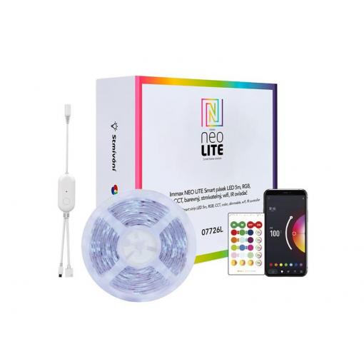 Smart LED pásek 12V IP65 48W RGB IMMAX NEO Lite 07775L 10m WiFi Tuya