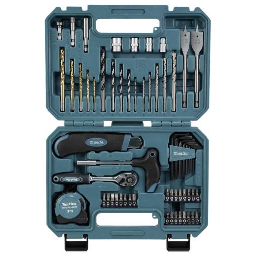 Makita E-15095 60dílná sada bitů a vrtáků kov, kámen, beton, dřevo, zdivo 3 mm, 4 mm, 5 mm, 6 mm, 8 mm, 16 mm, 22 mm