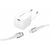 Intenso W30C GaN + C315L USB nabíječka, GaN, USB Power Delivery (USB-PD) , 1x USB-C®, 1x Apple Lightning;, 30 W, bílá